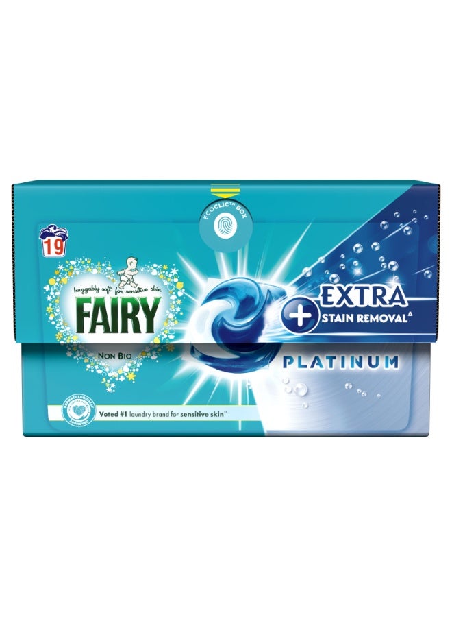 فيري كبسولات غسيل Fairy Non Bio Platinum 19 غسلة - Image 1